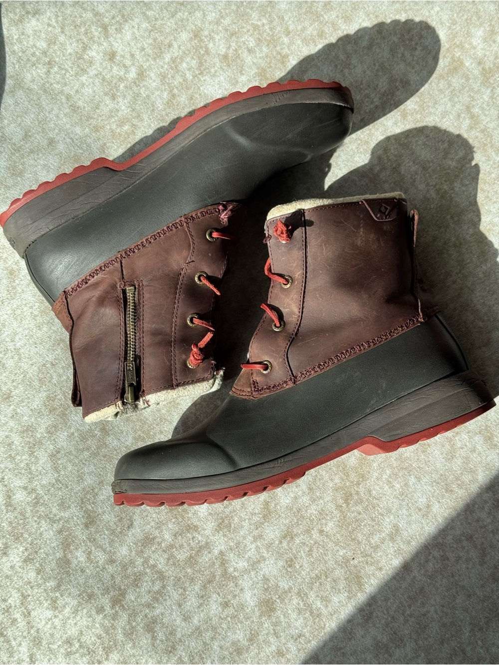 Sperry Maritime Repel Waterproof Thinsulate Duck Boots Brown 10